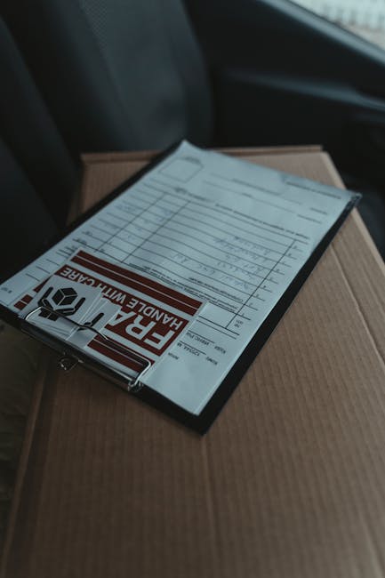 A close-up image of a flower delivery package, featuring a brown cardboard box with a clear plastic-wrapped floral gift resting on top. The floral arrangement includes a variety of fresh flowers in vi